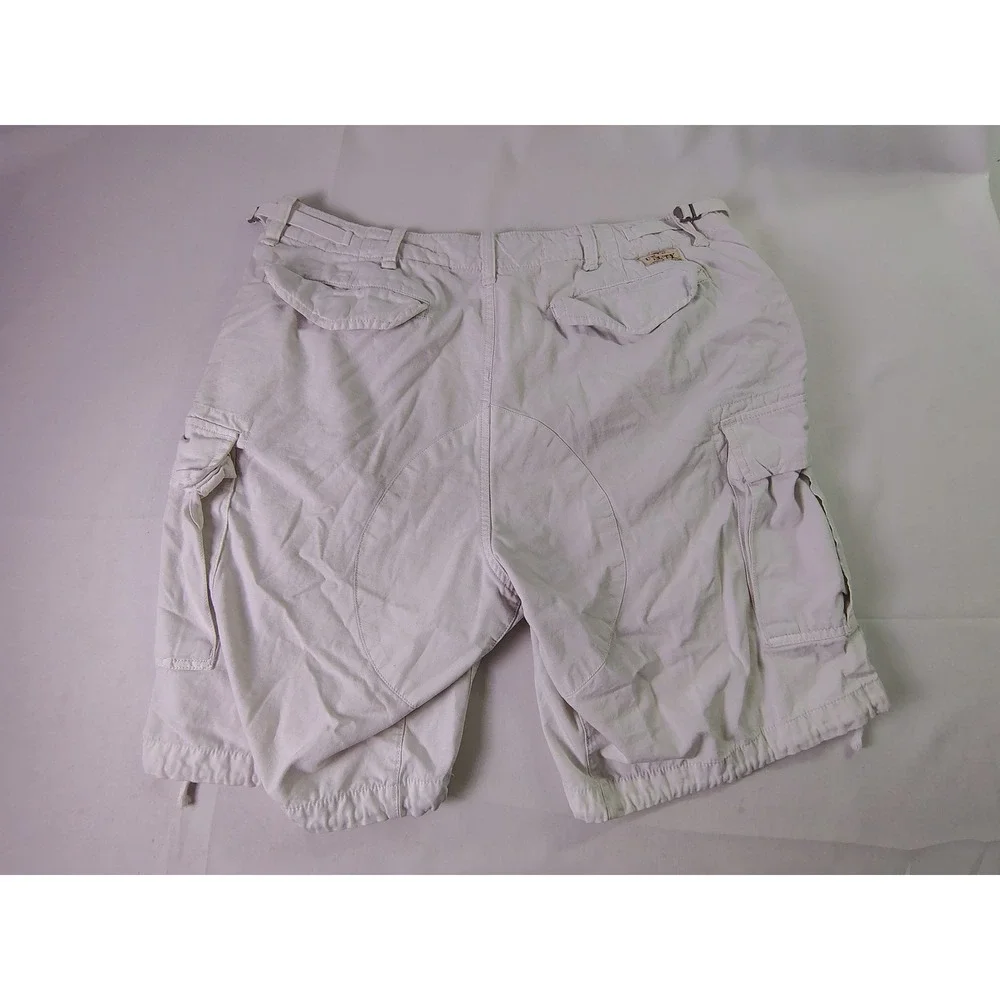 Polo Ralph Lauren Military Field Cargo Shorts‎ White Utility Surplus Chino 36